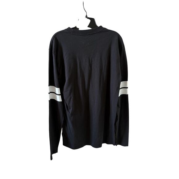 The North Face Black Logo LS 100% cotton T-shirt Mens size M - Picture 3 of 8